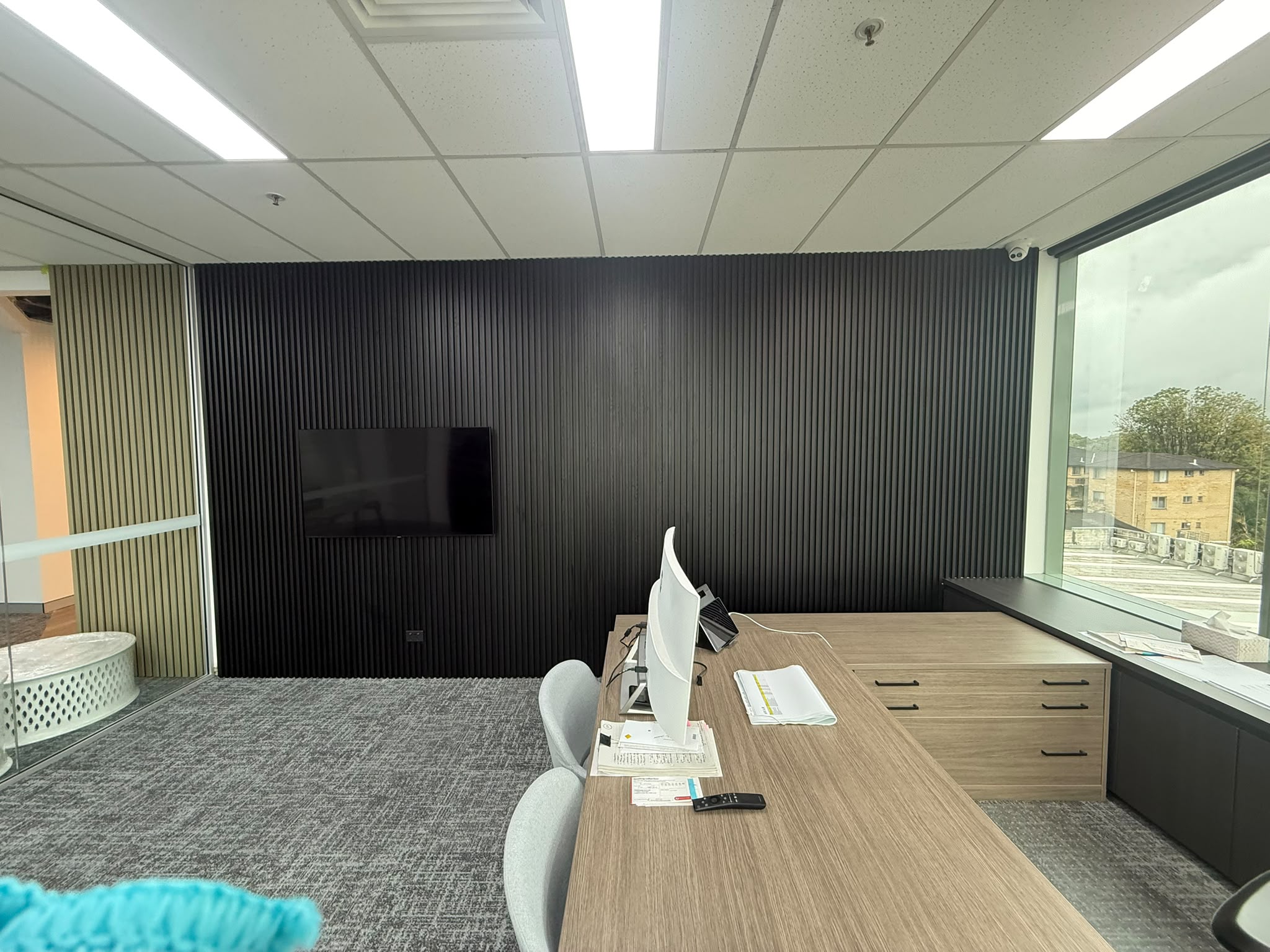 After Premium Acoustic Slat Installation